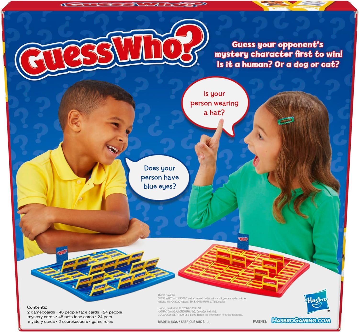 Hasbro Gaming Guess Who? Board Game, with People and Pets Cards, The Original Guessing Game for Kids, Great Holiday, Ages 6 and Up (Amazon Exclusive)